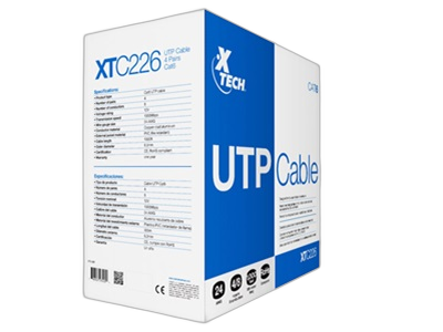 Cable de Red cat 6 - (UTP) Xtech 305 metros GrisCAT6 24  XTC-226
